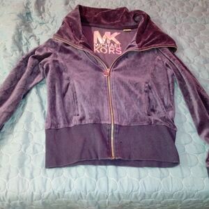 Michael Kors Purple Zip-Up Jacket